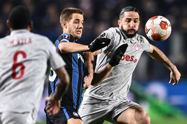 Mg Bergamo 17 09 2022 - Europa League Atalanta-Olympiacos foto Matteo Gribaudi Image Nella foto: Kostas Manolas-Mario Pasalic 