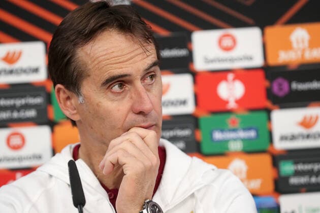 Sevilla FC v Dinamo Zagreb: Knockout Round Play-Offs Leg One - UEFA Europa League FC Sevilla Head Coach Julen Lopetegui speaks drunig a press conference, PK, Pressekonferenz after the UEFA Europa League Knockout Round Play-Offs Leg One match between Sevilla FC and Dinamo Zagreb at Estadio Ramon Sanchez Pizjuan on February 17, 2022 in Seville, Spain. GoranxStanzl PIXSELL