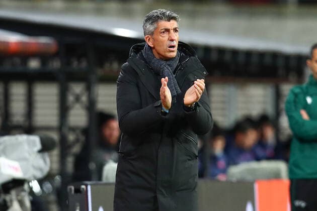 17.02.2022, xtgx, Fussball UEFA European League, RB Leipzig - Real Sociedad San Sebastian emspor, v.l. Imanol Alguacil (Sociedad, Trainer) (DFL DFB REGULATIONS PROHIBIT ANY USE OF PHOTOGRAPHS as IMAGE SEQUENCES and or QUASI-VIDEO) Leipzig