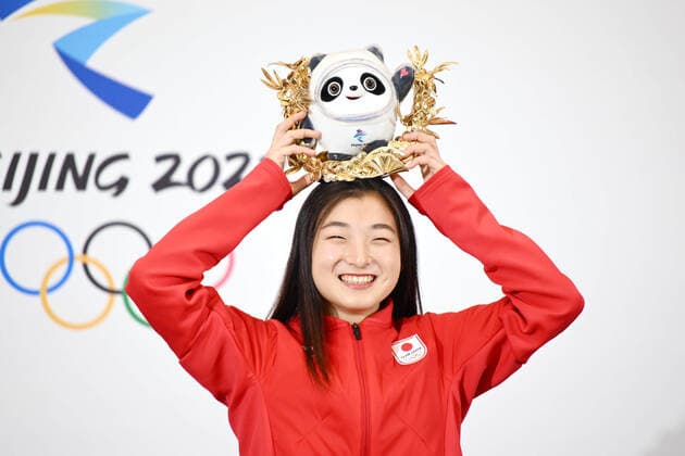 Kaori Sakamoto (JPN), FEBRUARY 18, 2022 - Figure skating, Eiskunstlauf : Women s medalist during the press conference, PK, Pressekonferenz for the Beijing 2022 Olympic Winter games, Winterspiele,Spiele, Summer games at Main Media Centre in Beijing, China.  (181042274)
