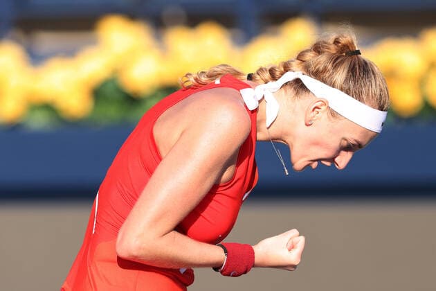 Petra Kvitova, CZE, during quarter-finals of 2022 Dubai Championships in Dubai, 17 02 2022; -
