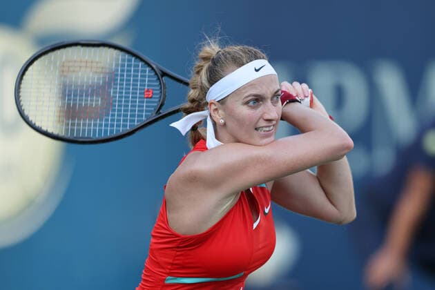 Petra Kvitova, CZE, during quarter-finals of 2022 Dubai Championships in Dubai, 17 02 2022; -