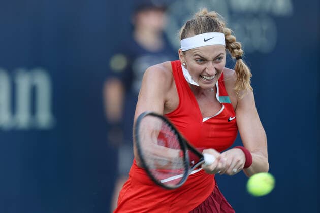 Petra Kvitova, CZE, during quarter-finals of 2022 Dubai Championships in Dubai, 17 02 2022; -