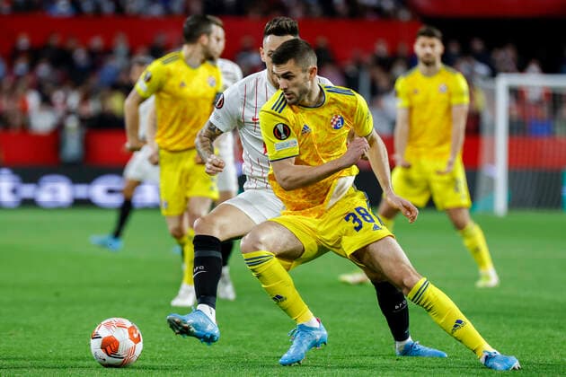 February 17, 2022, Seville, Seville, Spain: BARTOL FRANJIC of Dinamo Zagreb during the UEFA Europa League match between Sevilla FC and GNK Dinamo Zagreb at Ramon Sanchez Pizjuan. Seville Spain - ZUMAd159 0151260286st Copyright: xJosexLuisxContrerasx