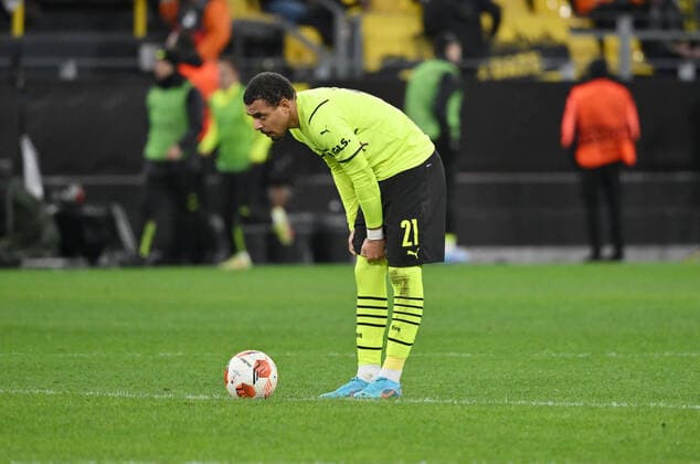 Donyell Malen (Borussia Dortmund) 17.02.2022, Fussball, Saison 2021 2022, UEFA Europa League, Play Off, Borussia Dortmund - Glasgow Rangers 2:4 Foto: Maik Hölter TEAM2sportphoto Dortmund Nordrhein Westfalen Deutschland Team2