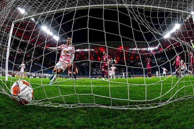 Andre Silva 33 (Leipzig), RB Leipzig vs. Real Sociedad, Europa League, PLayoff Hinspiel, 17.02.2022