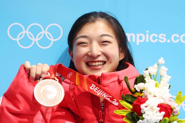 Kaori Sakamoto (JPN), FEBRUARY 18, 2022 - Figure skating, Eiskunstlauf : Women s Medal Ceremony during the Beijing 2022 Olympic Winter games, Winterspiele,Spiele, Summer games at Beijing Medal Plaza in Beijing, China.  (181076418)