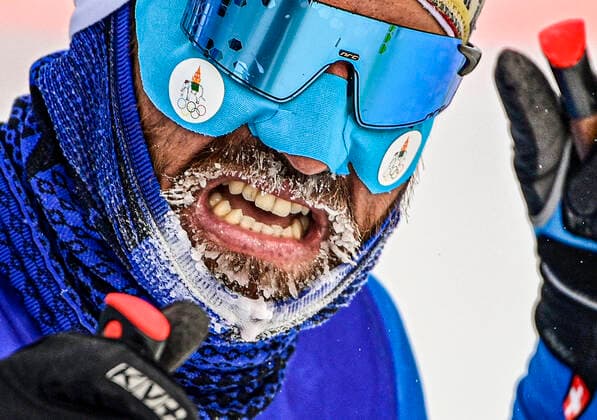 Sport Themen der Woche KW 07 Sport Bilder des Tages Mark Chanloung from Thailand is seen in finish of the men s 50km mass start free cross-country skiing during the 2022 Winter Olympics, on February 19, 2022, in Zhangjiakou, China. (CTKxPhoto RomanxVondrous) CTKPhotoP2022021902803 