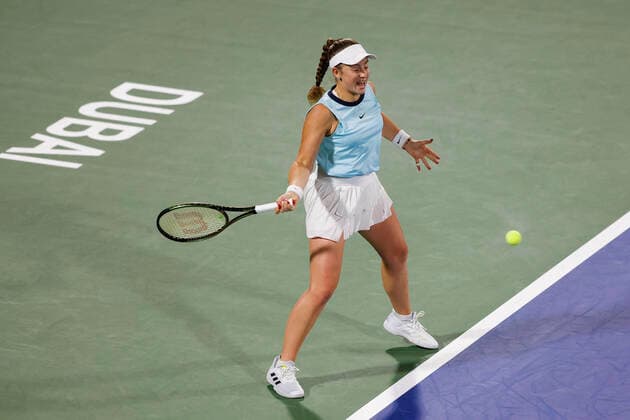Jelena Ostapenko, Finale, Endspiel Tennis - Dubai Tennis Championships - WTA, Tennis Damen - Dubai Duty Free Tennis Stadium - Dubai - - United Arab Emirates - 19 February 2022. Copyright: xJuergenxHasenkopfx