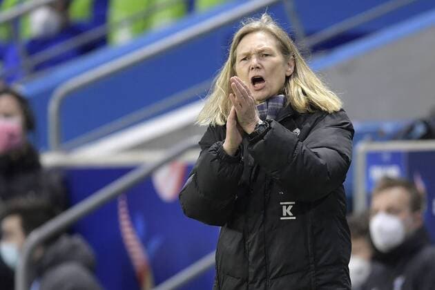 LE HAVRE - Finland women s trainer coach Anna Signeul during the international women s friendly match between Finland and the Netherlands at Stade Oceane on February 19, 2020 in Le Havre, France. ANP Tournoi de France 2022 2021 2022 xVIxANPxSportx xxANPxIVx
