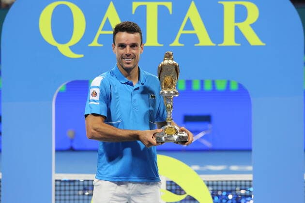 Bilder des Jahres 2022, Sport 02 Februar Sport Themen der Woche KW 07 Roberto Bautista Agut (ESP) defeats Nikoloz Basilashvili (Georgia) 6-3, 6-4 to win the final of The 2022 Qatar Open (also known as 2022 Qatar ExxonMobil Open)  Copyright: xx
