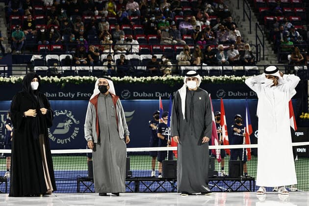 Ceremony after womens final of 2022 Dubai Championships in Dubai, 19 02 2022; -