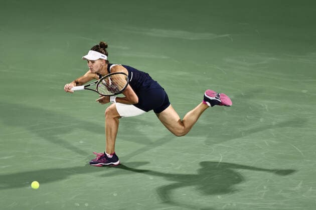 Veronika Kudermetova, RUS, during womens final of 2022 Dubai Championships in Dubai, 19 02 2022; -