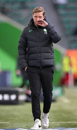 19.02.2022, Fussball 1. Bundesliga 2021 2022, 23. Spieltag, VfL Wolfsburg - TSG 1899 Hoffenheim, in der Volkswagen Arena Wolfsburg. Trainer Florian Kohfeldt (VfL Wolfsburg)