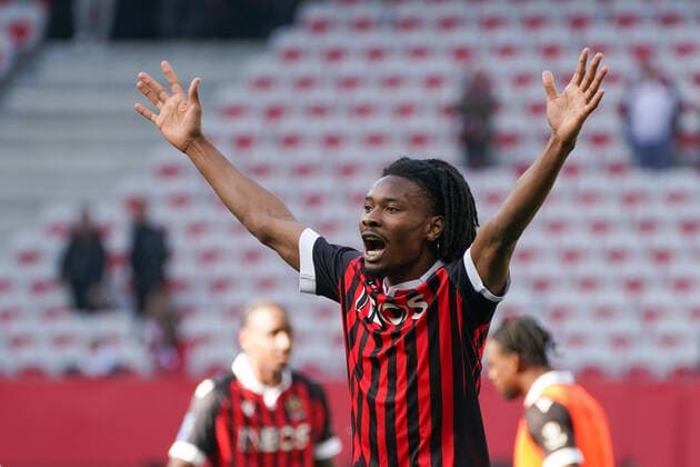 Joie - Khephren Thuram (OGC Nice) FOOTBALL : OGC Nice vs SCO Angers - Ligue 1 Uber Eats - Nice - 20 02 2022 NorbertScanella Panoramic 