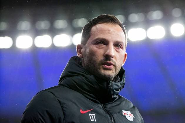 20.02.2022, xfrx, Fussball 1.Bundesliga, Hertha BSC Berlin - RB Leipzig emspor, v.l. Trainer Domenico Tedesco (RB Leipzig) (DFL DFB REGULATIONS PROHIBIT ANY USE OF PHOTOGRAPHS as IMAGE SEQUENCES and or QUASI-VIDEO) Berlin