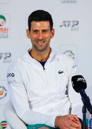 Novak Djokovic (SRB), Pressekonferenz Tennis - Dubai Tennis Championships - ATP, Tennis Herren - Dubai Duty Free Tennis Stadium - Dubai - - United Arab Emirates - 20 February 2022. Copyright: xHasenkopf Ferrarix