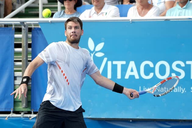 February 20, 2022, Delray Beach, Florida, United States: February, 20 - Delray Beach: Cameron Norrie(GBR) in action here, defeats Rielly Opelka(USA) 76(1) 76(4) to win the 2022 Delray Beach Open by Vitacost Championship held in Delray Beach, FL. Delray Beach United States - ZUMApa3_ 0151560492st Copyright: xAndrewxPatronx