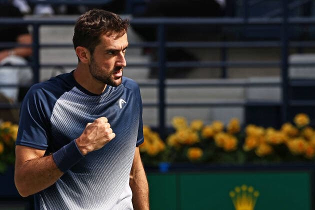 Marin Cilic, CRO, during mens first roundl of 2022 Dubai Championships in Dubai, 21 02 2022; -