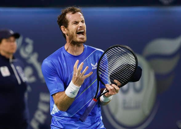 Sport Bilder des Tages Andy Murray Tennis - Dubai Duty Free Tennis Championships - ATP, Tennis Herren - Dubai Duty Free Tennis Stadium - Dubai - - United Arab Emirates - 21 February 2022. Copyright: xJuergenxHasenkopfx