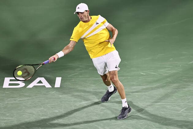 Christopher O Connell, AUS, during mens first roundl of 2022 Dubai Championships in Dubai, 21 02 2022; -