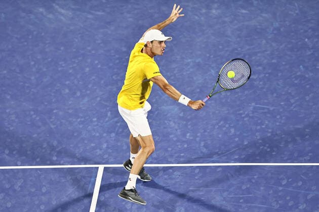 Christopher O Connell, AUS, during mens first roundl of 2022 Dubai Championships in Dubai, 21 02 2022; -