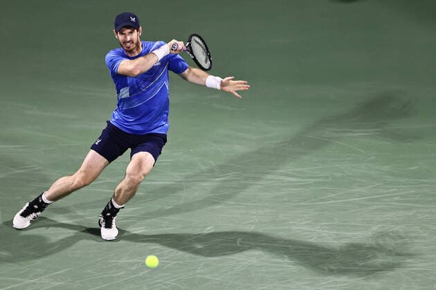Andy Murray, GBR, during mens first roundl of 2022 Dubai Championships in Dubai, 21 02 2022; -