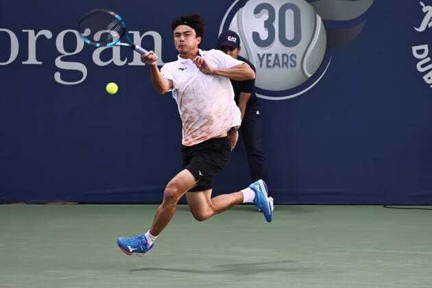 Daniel Taro, JPN, during mens first roundl of 2022 Dubai Championships in Dubai, 21 02 2022; -