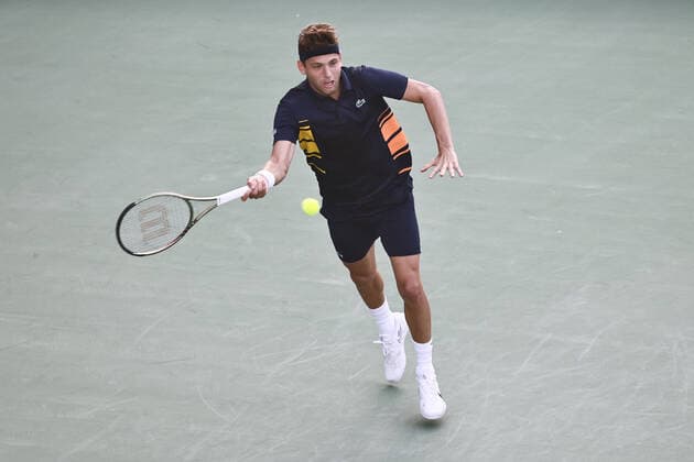 Filip Krajinovic, SRB, during mens first roundl of 2022 Dubai Championships in Dubai, 21 02 2022; -