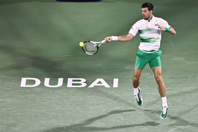Novak Djokovic, SRB, during mens first roundl of 2022 Dubai Championships in Dubai, 21 02 2022; -