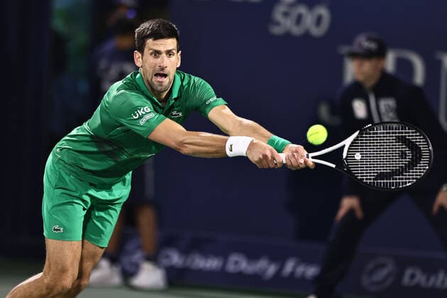 Novak Djokovic, SRB, during mens first roundl of 2022 Dubai Championships in Dubai, 21 02 2022; -