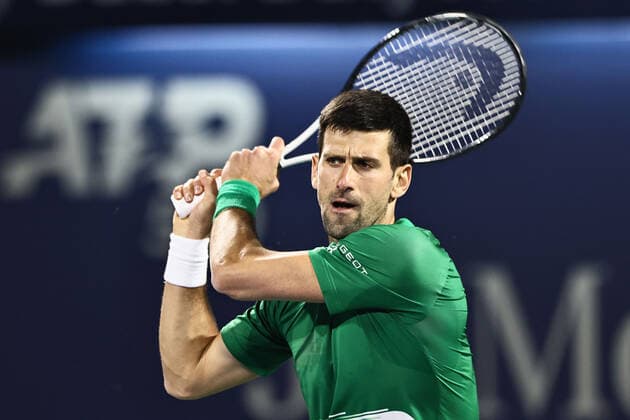 Novak Djokovic, SRB, during mens first roundl of 2022 Dubai Championships in Dubai, 21 02 2022; -