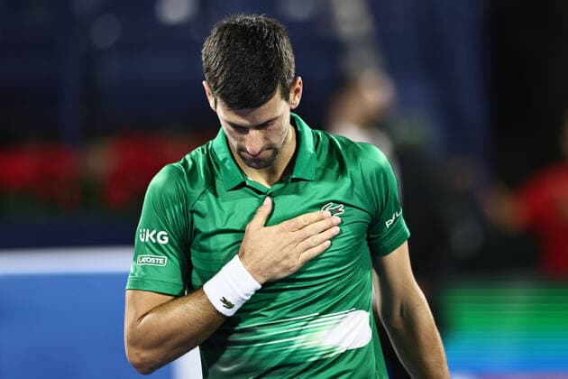 Novak Djokovic, SRB, during mens first roundl of 2022 Dubai Championships in Dubai, 21 02 2022; -
