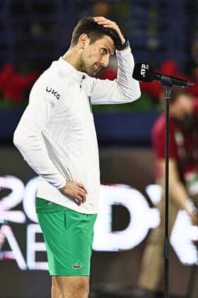 Novak Djokovic, SRB, during mens first roundl of 2022 Dubai Championships in Dubai, 21 02 2022; -