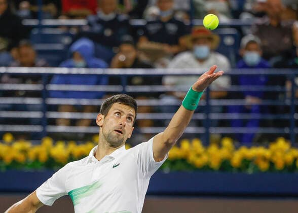 Novak Djokovic (SRB) Tennis - Dubai Duty Free Tennis Championships - ATP, Tennis Herren - Dubai Duty Free Tennis Stadium - Dubai - - United Arab Emirates - 21 February 2022. Copyright: xJuergenxHasenkopfx