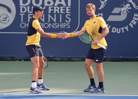 Kevin Krawietz Andreas Mies, Herren Doppel Tennis - Dubai Duty Free Tennis Championships - ATP, Tennis Herren - Dubai Duty Free Tennis Stadium - Dubai - - United Arab Emirates - 22 February 2022. Copyright: xJuergenxHasenkopfx