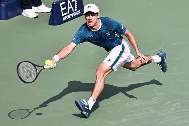Mackenzie McDonald, USA, during mens first roundl of 2022 Dubai Championships in Dubai, 22 02 2022; -