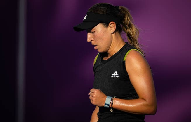 February 22, 2022, DOHA, QATAR: Jessica Pegula of the United States in action during the second round of the 2022 Qatar TotalEnergies Open 2022 WTA, Tennis Damen 1000 tennis tournament DOHA QATAR - ZUMAa181 20220222_zaa_a181_015 Copyright: xRobxPrangex