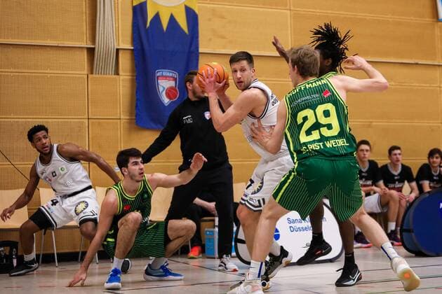 2. Basketball Bundesliga ProB Basketball ART Giants Düsseldorf gegen SC Rist Wedel, 22.02.2022 ; 2. Basketball Bundesliga ProB Basketball ART Giants Düsseldorf gegen SC Rist Wedel am 22.02.2022, Duesseldorf. Copyright: xBEAUTIFULxSPORTS KennyxBeelex