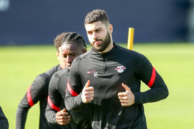RB Leipzig - Training 23.02.2022 Leipzig, 23.02.2022, RB Leipzig Trainingszentrum, Fussball, 1. Bundesliga , RB Leipzig - Abschlusstraining vor dem UEFA Europa League Spiel gegen Real Sociedad San Sebastian , Im Bild: Josko Gvardiol ,