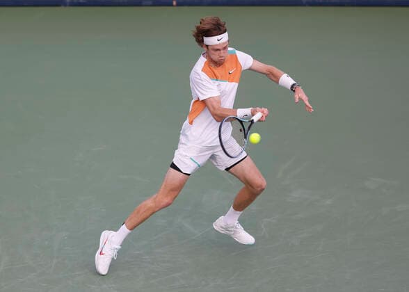 Andrey Rublev Tennis - Dubai Duty Free Tennis Championships - ATP, Tennis Herren - Dubai Duty Free Tennis Stadium - Dubai - - United Arab Emirates - 23 February 2022. Copyright: xJuergenxHasenkopfx