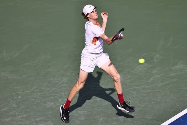 Jannik Sinner, ITA, during mens second round of 2022 Dubai Championships in Dubai, 23 02 2022; -