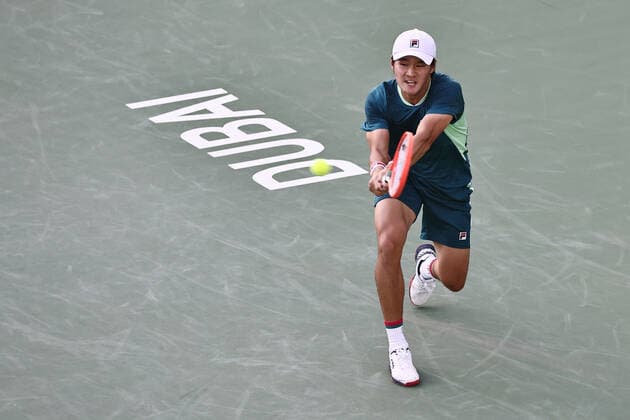 Kwon Soonwoo, KOR, during mens second round of 2022 Dubai Championships in Dubai, 23 02 2022; -