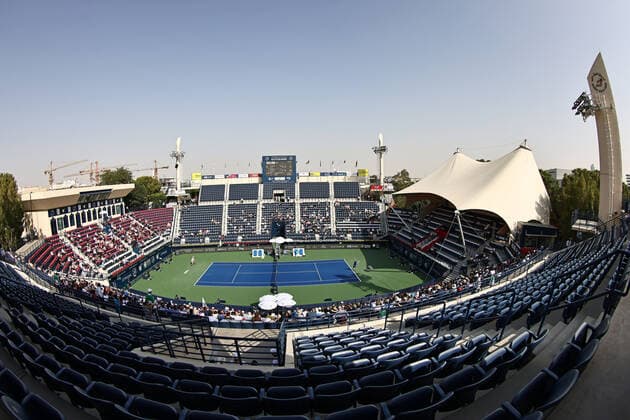 Stadium during mens second round of 2022 Dubai Championships in Dubai, 23 02 2022; -