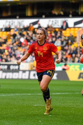 Spain Women v Canada Women Arnold Clark Cup Alexia Putellas Segura of Spain Women celebrates after opening the scoring during the Arnold Clark Cup match at Molineux, Wolverhampton Content Not Available For UK Newspapers Copyright: xWaynexTuckwellx FIL-16571-0001