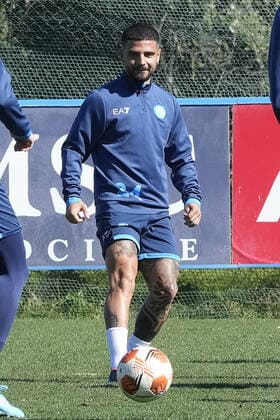 NAPLES, ITALY - FEBRUARY 23: Lorenzo Insigne of Napoli during a training session before the UEFA Europa League match against FC Barcelona, Barca on February 23, 2022 in Napoli, Italy. Copyright: xFotoagenziax