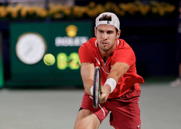 Karen Khachanov Tennis - Dubai Duty Free Tennis Championships - ATP, Tennis Herren - Dubai Duty Free Tennis Stadium - Dubai - - United Arab Emirates - 23 February 2022. Copyright: xJuergenxHasenkopfx