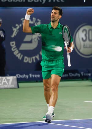 Novak Djokovic (SRB) macht die Faust und jubelt, Jubel, Freude, Emotion Tennis - Dubai Duty Free Tennis Championships - ATP, Tennis Herren - Dubai Duty Free Tennis Stadium - Dubai - - United Arab Emirates - 23 February 2022. Copyright: xJuergenxHasenkopfx