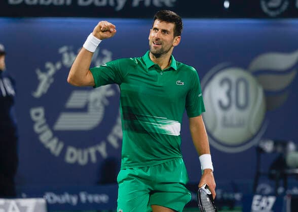 Novak Djokovic (SRB) macht die Faust und jubelt, Jubel, Freude, Emotion Tennis - Dubai Duty Free Tennis Championships - ATP, Tennis Herren - Dubai Duty Free Tennis Stadium - Dubai - - United Arab Emirates - 23 February 2022. Copyright: xJuergenxHasenkopfx