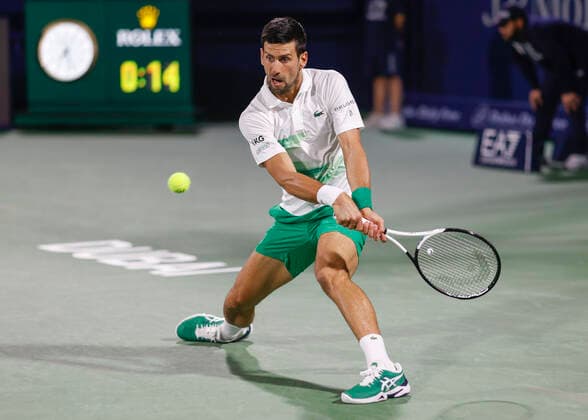 Sport Bilder des Tages Novak Djokovic (SRB) Tennis - Dubai Duty Free Tennis Championships - ATP, Tennis Herren - Dubai Duty Free Tennis Stadium - Dubai - - United Arab Emirates - 23 February 2022. Copyright: xJuergenxHasenkopfx